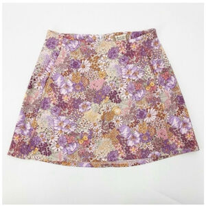 Altar'd State Floral Mini Skirt in Lavender W/Pockets